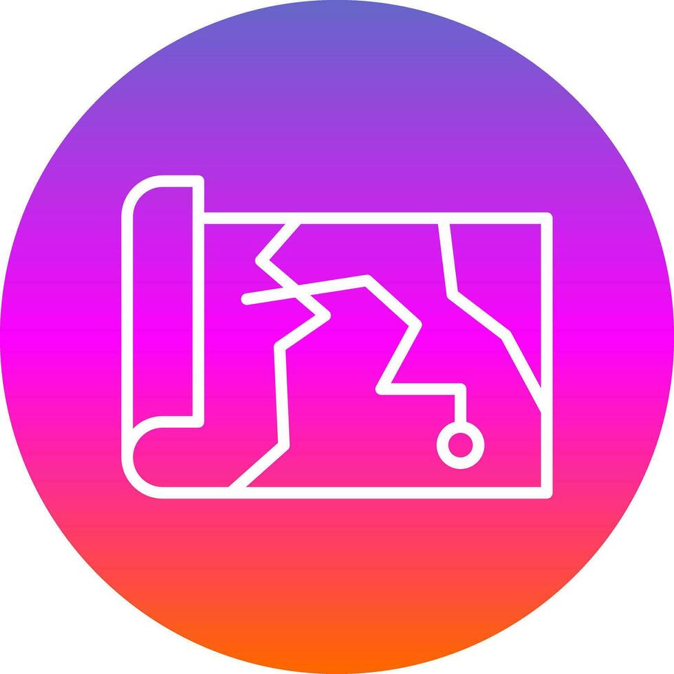 Treasure Map Vector Icon Design