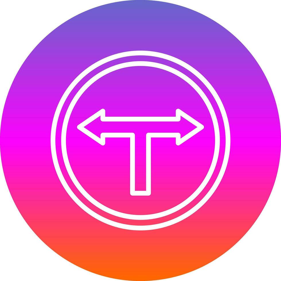 T Junction Vector Icon Design