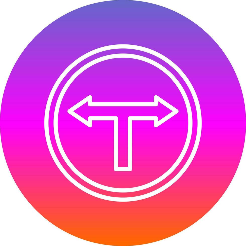 T Junction Vector Icon Design