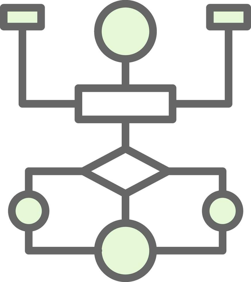 Flow Chart Vector Icon Design