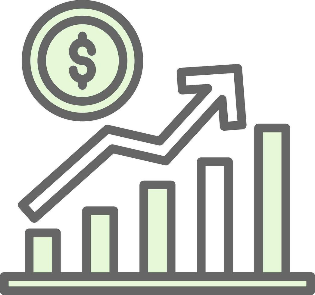 Bar Chart Vector Icon Design