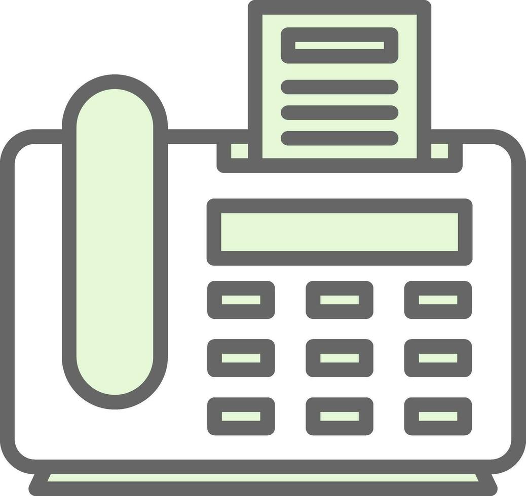 Fax Machine Vector Icon Design