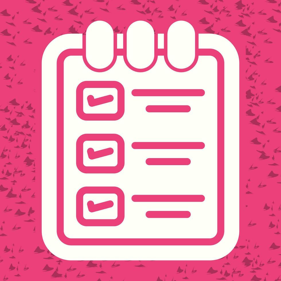 Memo pad with checklist Vector Icon