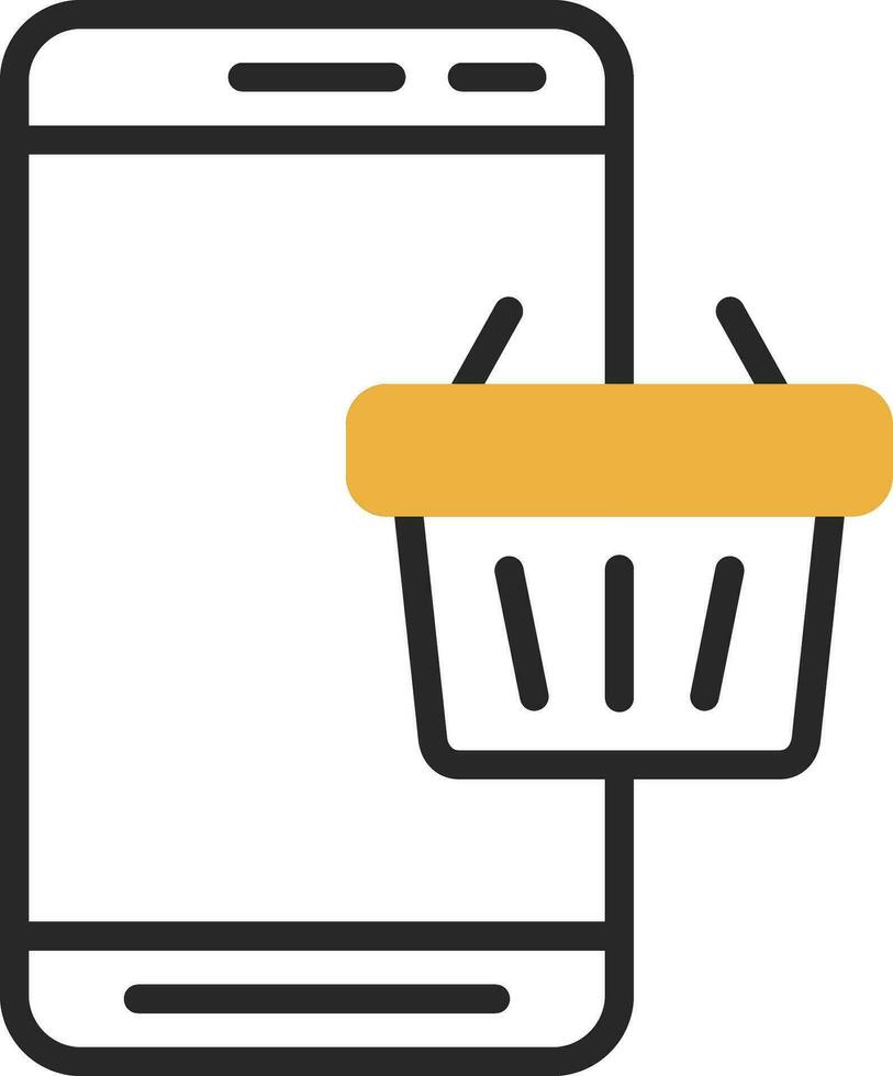 en línea compras vector icono diseño