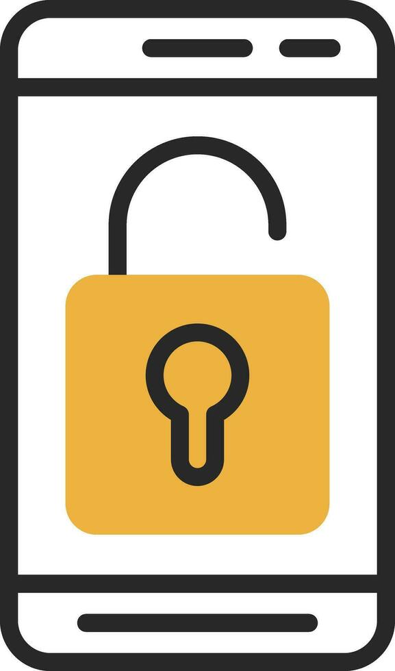 Mobile Unlock  Vector Icon Design