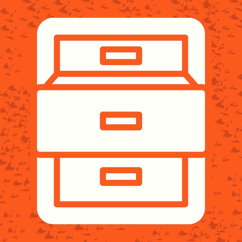 Filing cabinet with open door Vector Icon