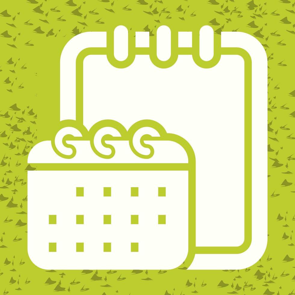 memorándum almohadilla con calendario vector icono