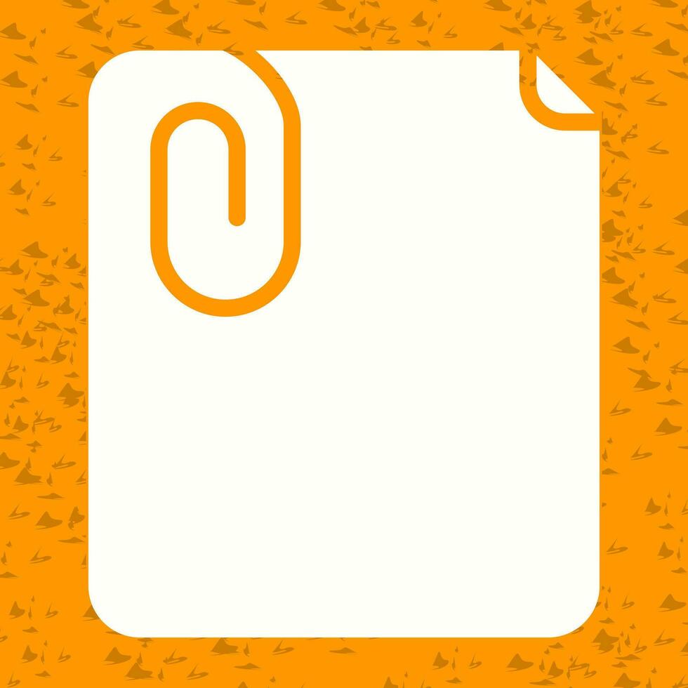 Paperclip with paper Vector Icon