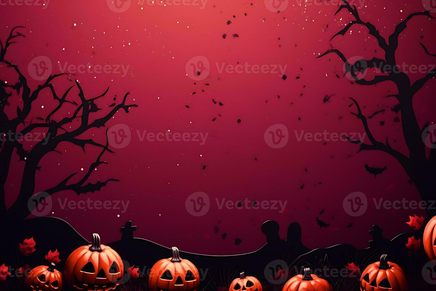 Bright Moon Halloween theme as background. AI Generated. photo