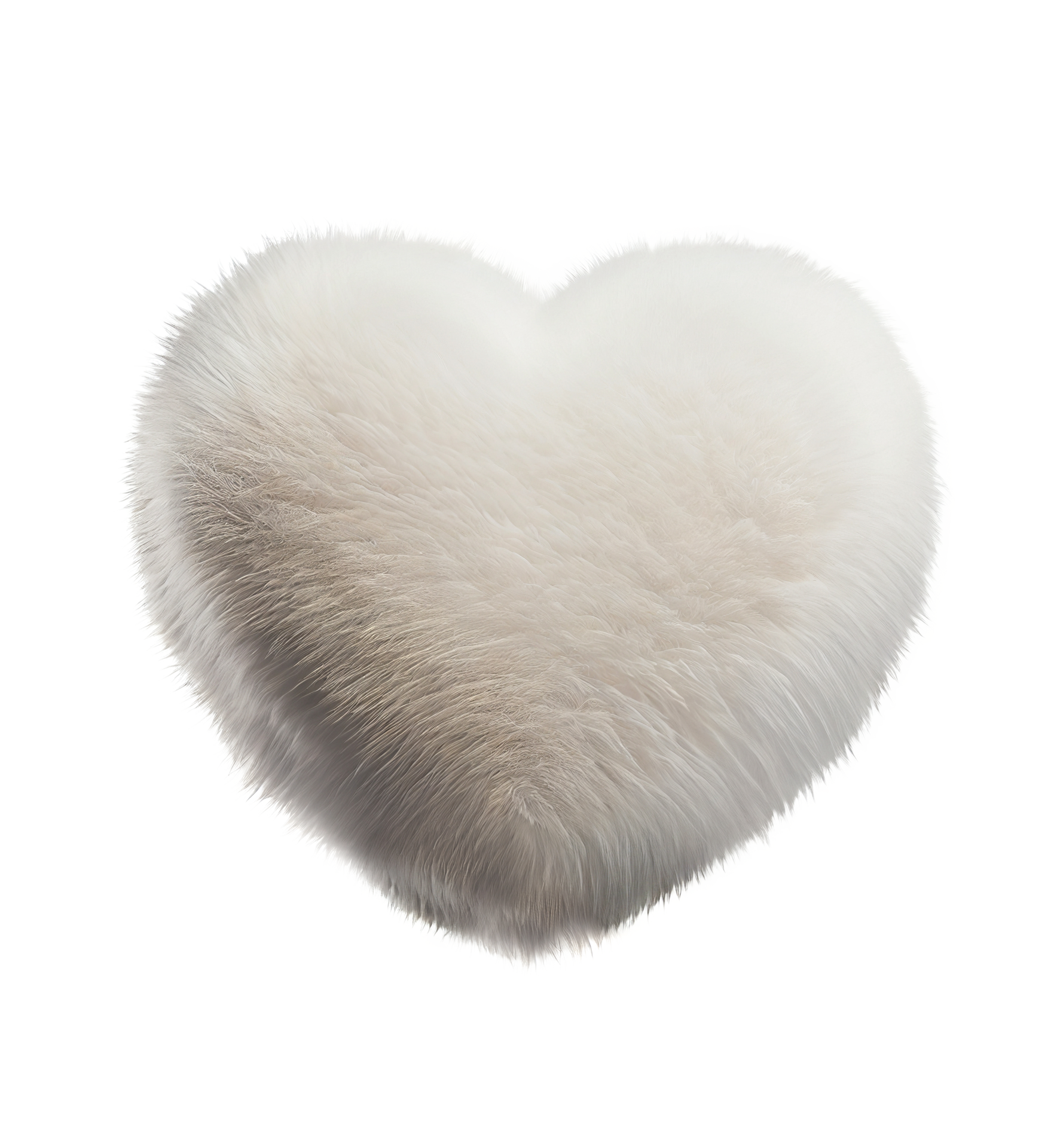 Heart shaped sales fur pillow