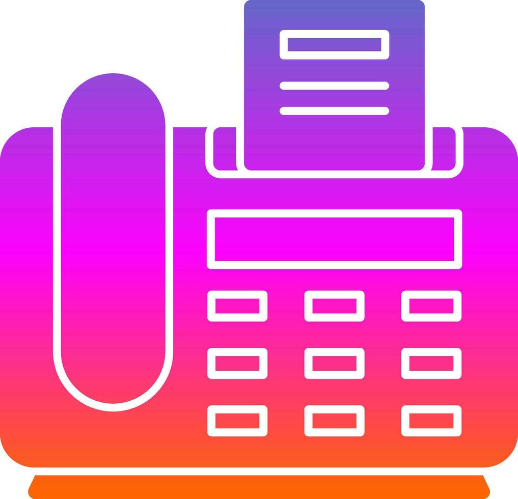 Fax Machine Vector Icon Design