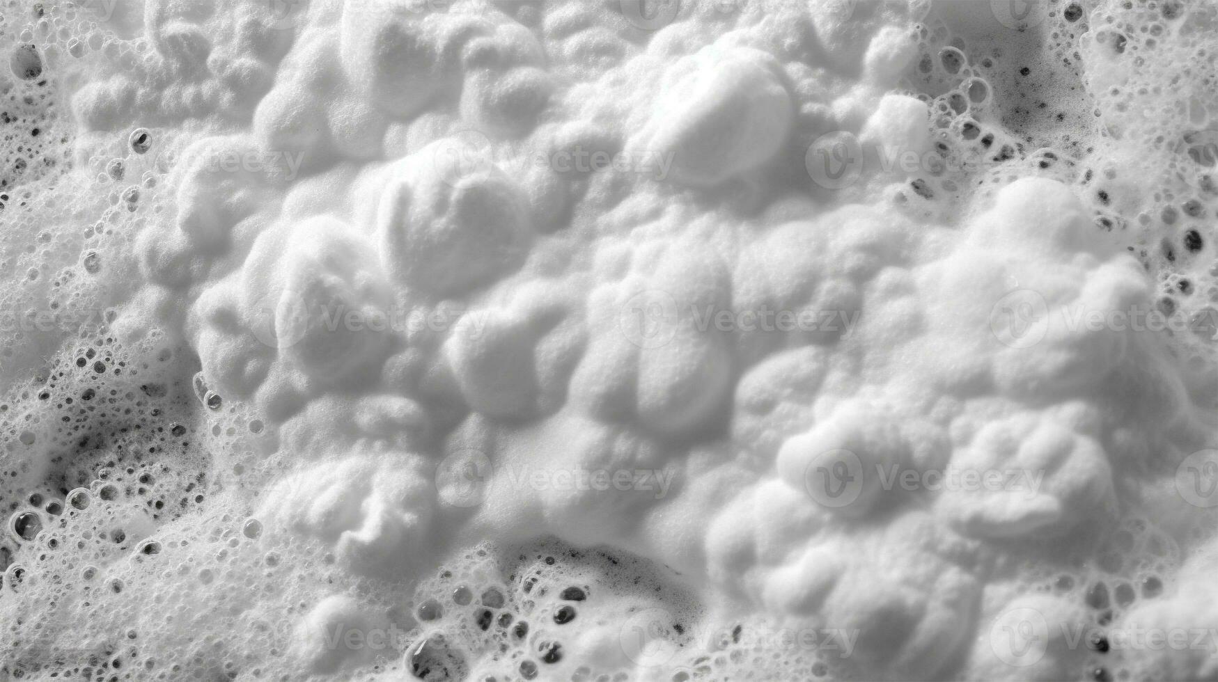 White soapy foam texture Shampoo foam Abstract background illustration. Generative Ai. photo