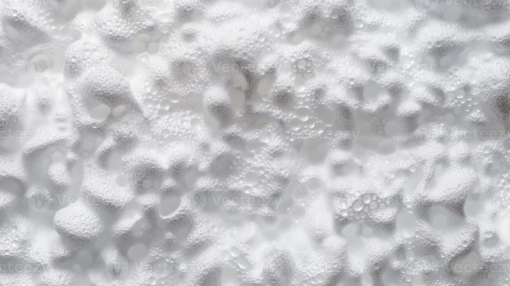 White soapy foam texture Shampoo foam Abstract background illustration. Generative Ai. photo