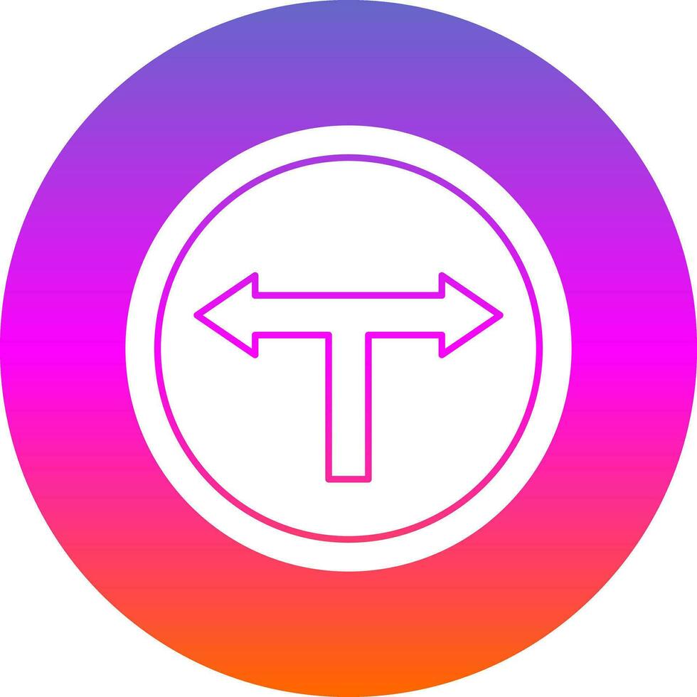 T Junction Vector Icon Design