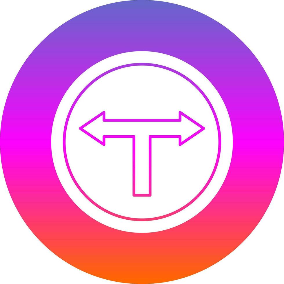 T Junction Vector Icon Design