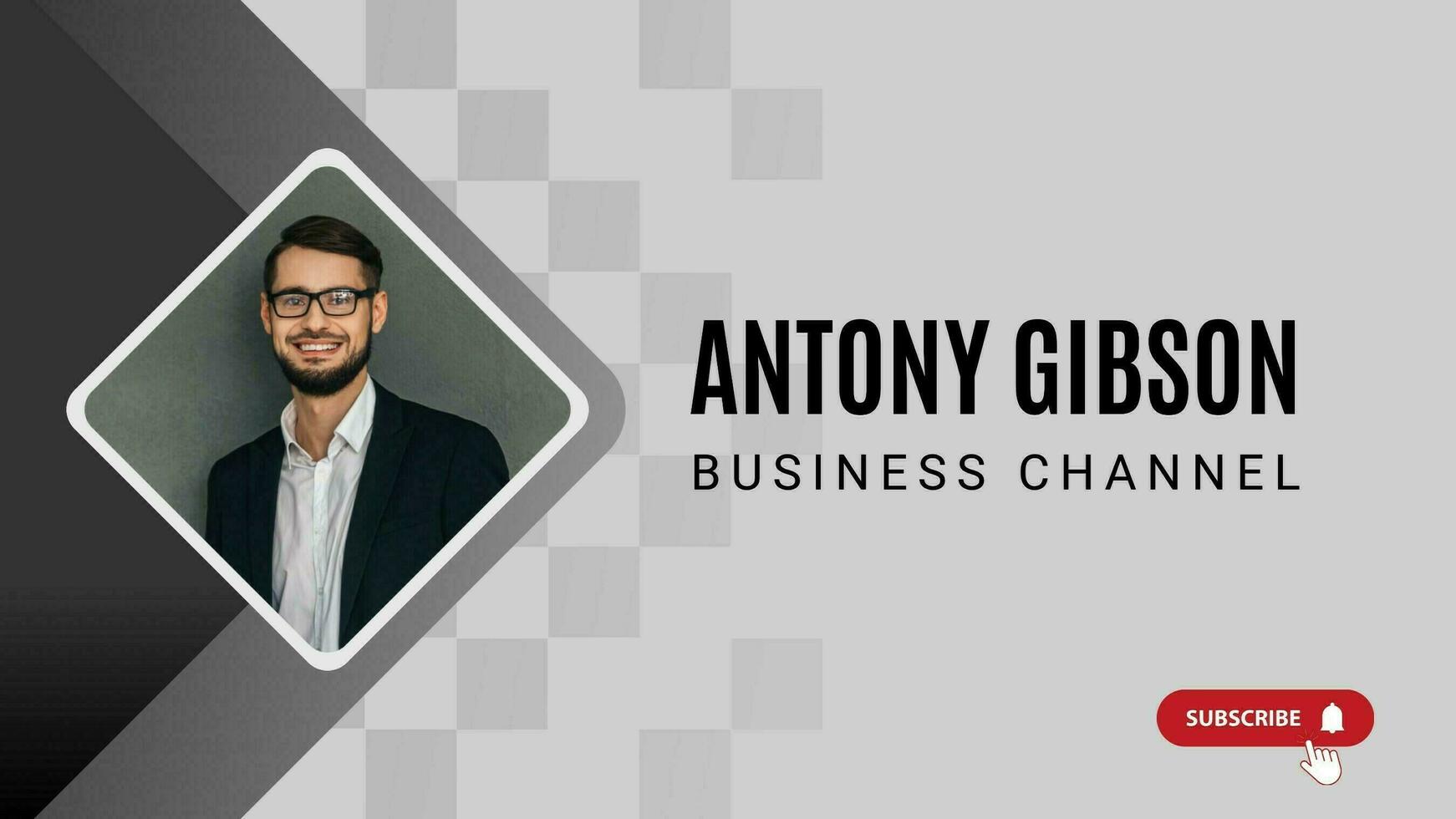 Grey Modern Business Youtube Banner template