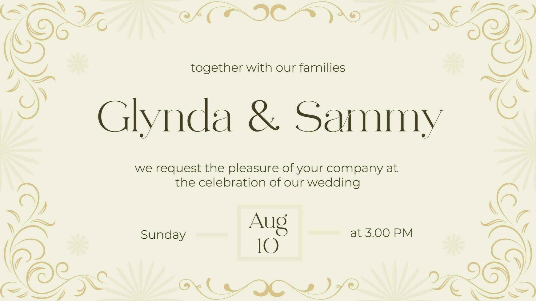 Floral Twitter Post for Wedding Invitation template
