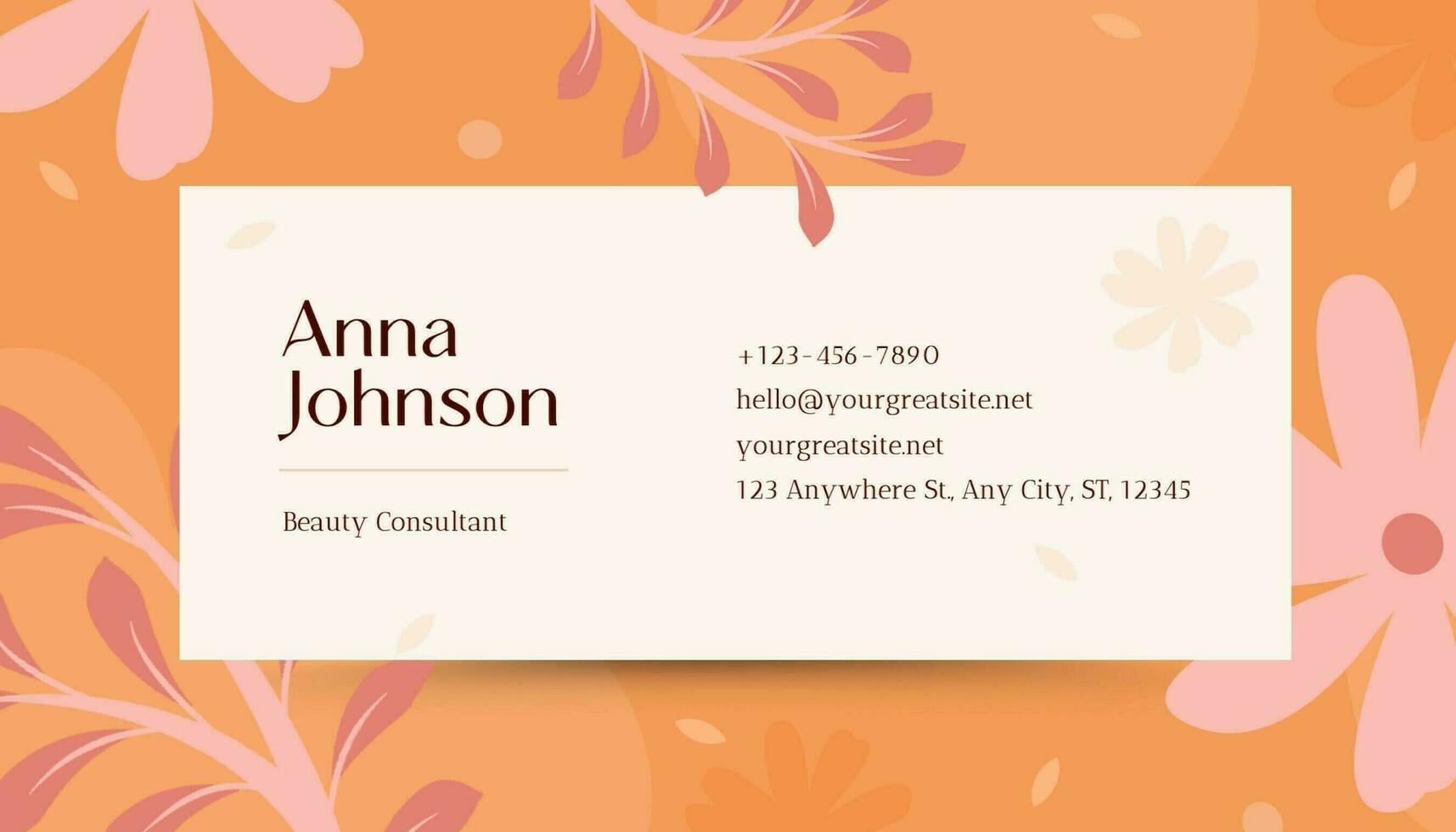 Floral Business Card template