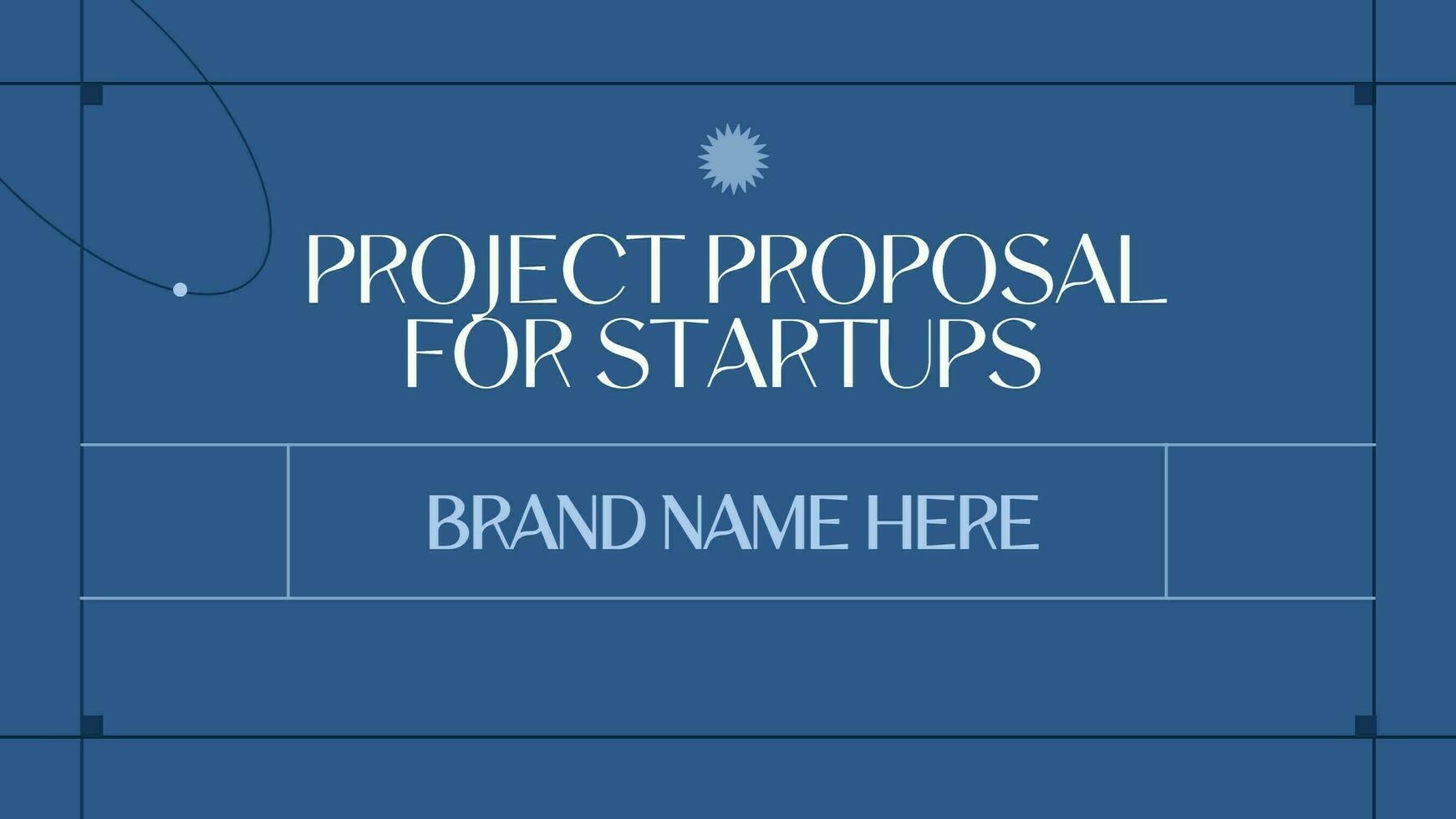 Blue Minimalistic Grid Startup Business Proposal template