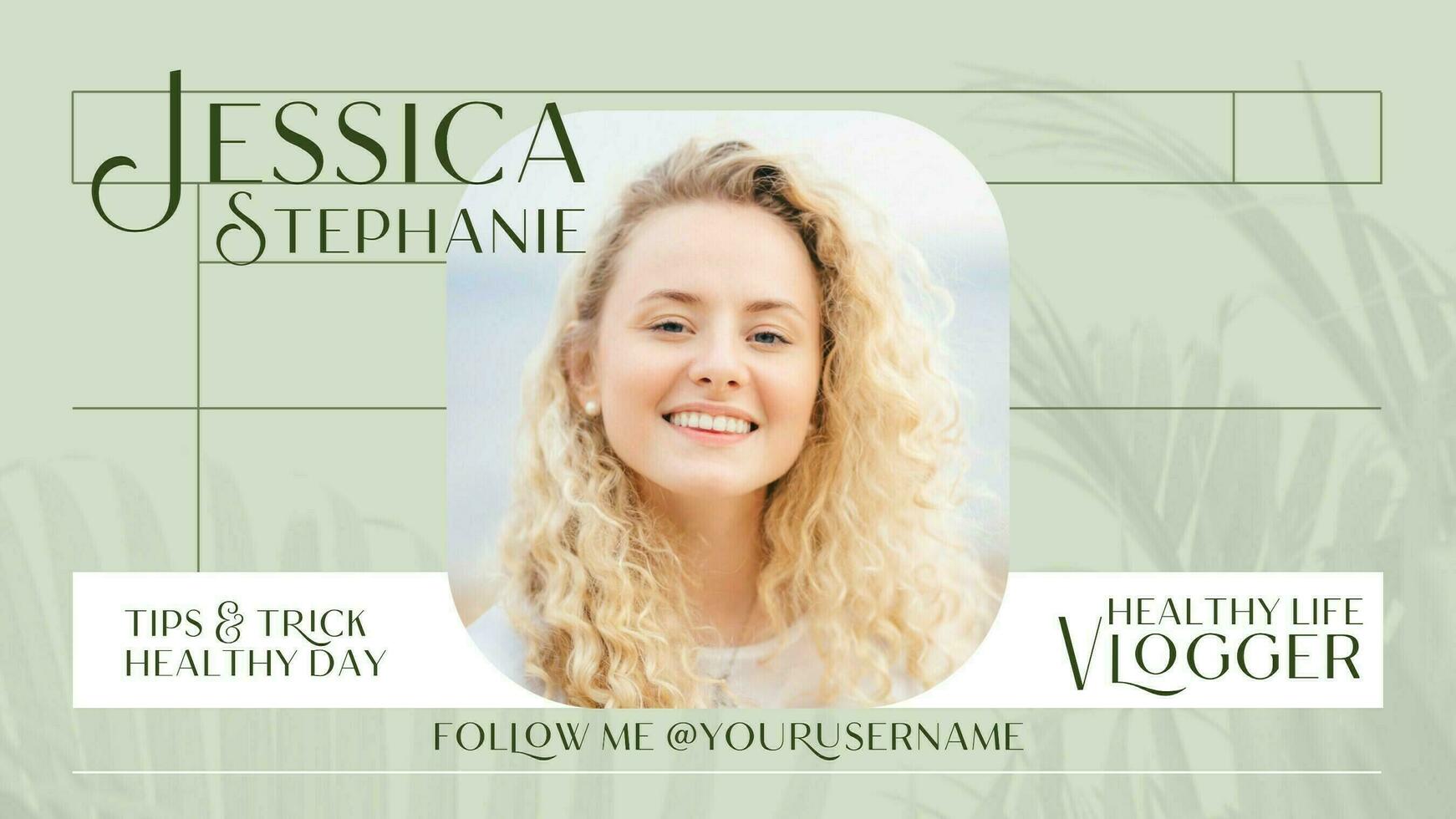 Bright Green Clean Minimalist with Leaves for Social Media Banner template