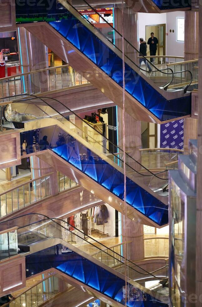 Three escalators in shopping centre Rio photo
