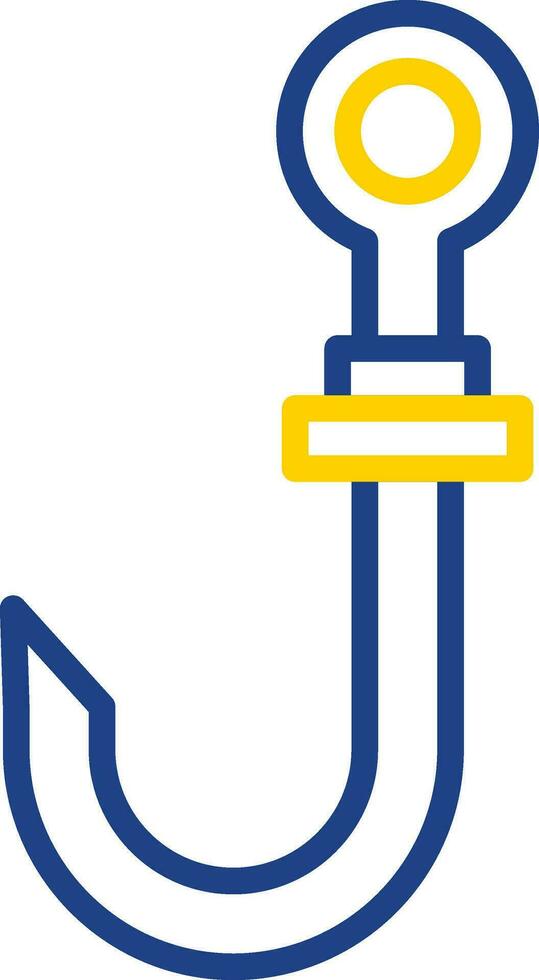 Fish Hook Vector Icon Design
