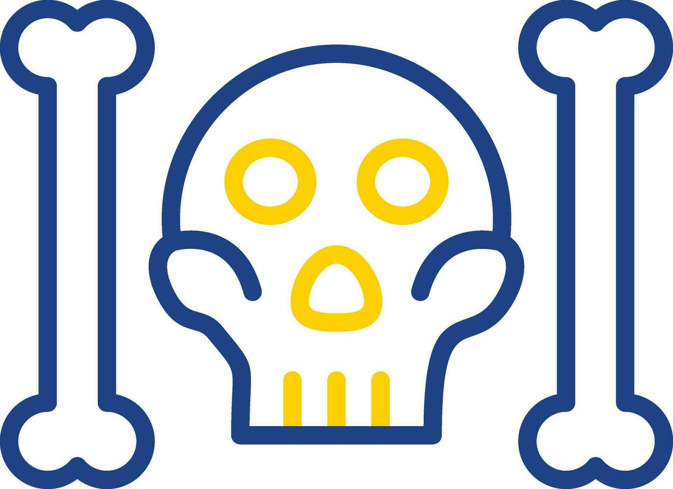 Skull And Bones Vector Icon Design