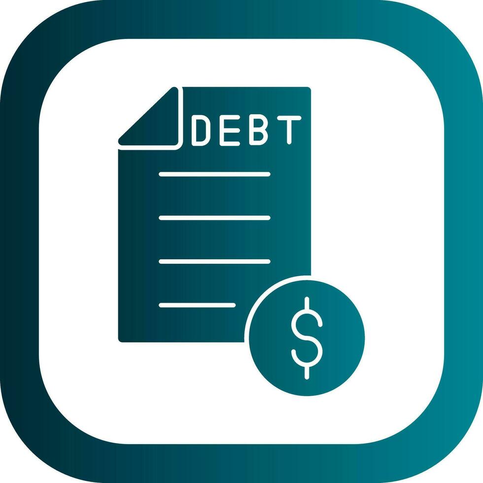 Debt Vector Icon Design
