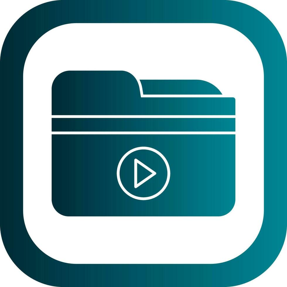 Video Folder  Vector Icon Design
