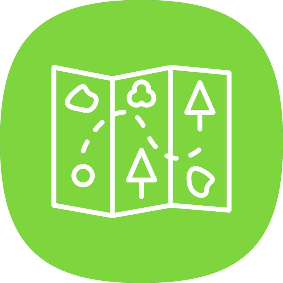Treasure Map Vector Icon Design