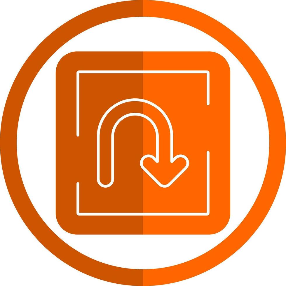 U Turn Vector Icon Design