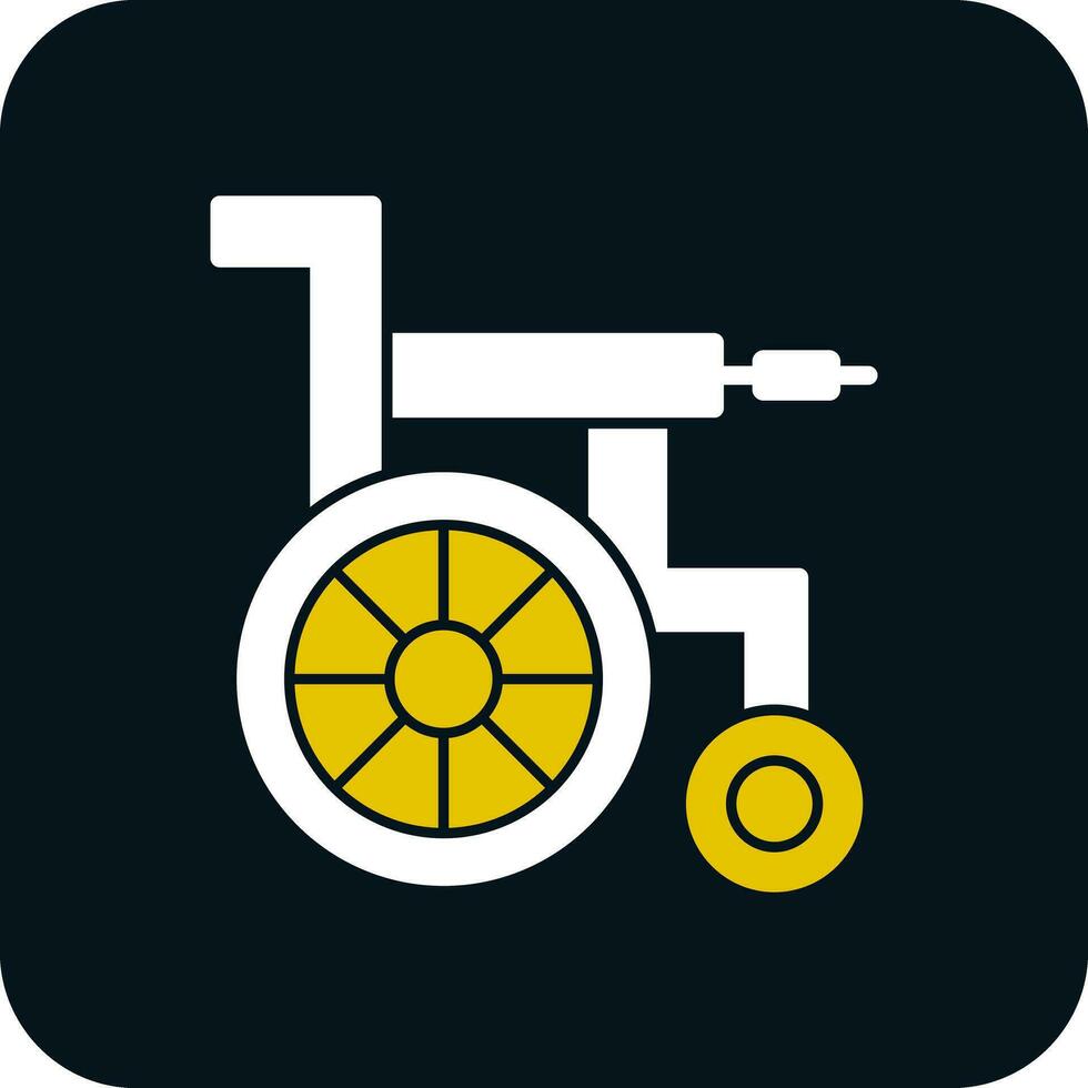 Wheel Chair Vector Icon Design