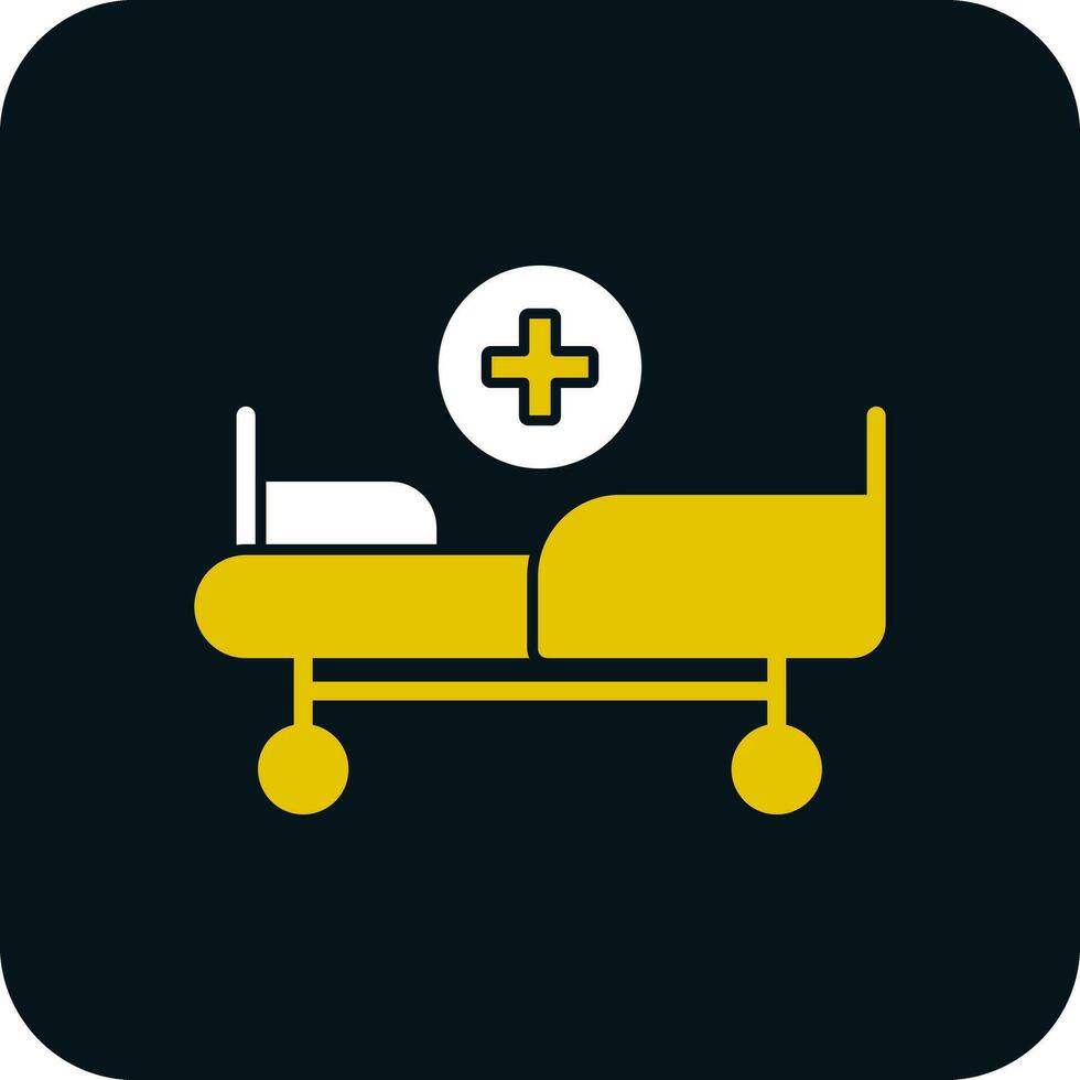 Medical Bed Vector Icon Design