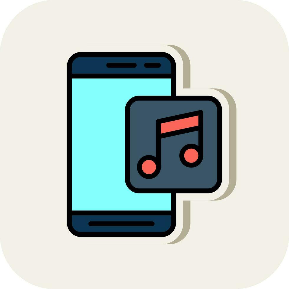 música aplicación vector icono diseño