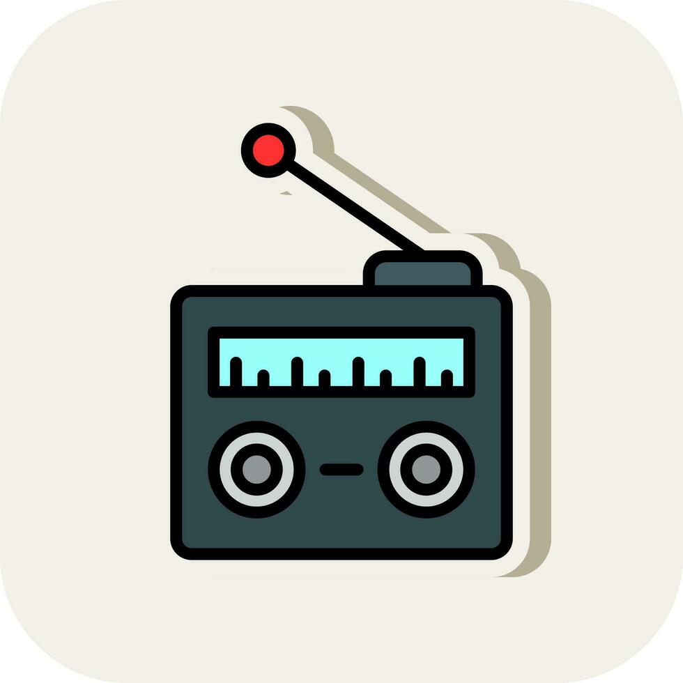 radio vector icono diseño