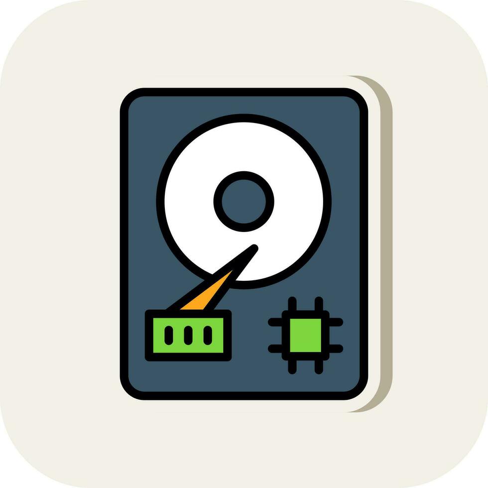 Hard Disk  Vector Icon Design