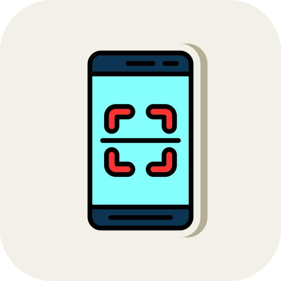 Mobile Scanner  Vector Icon Design