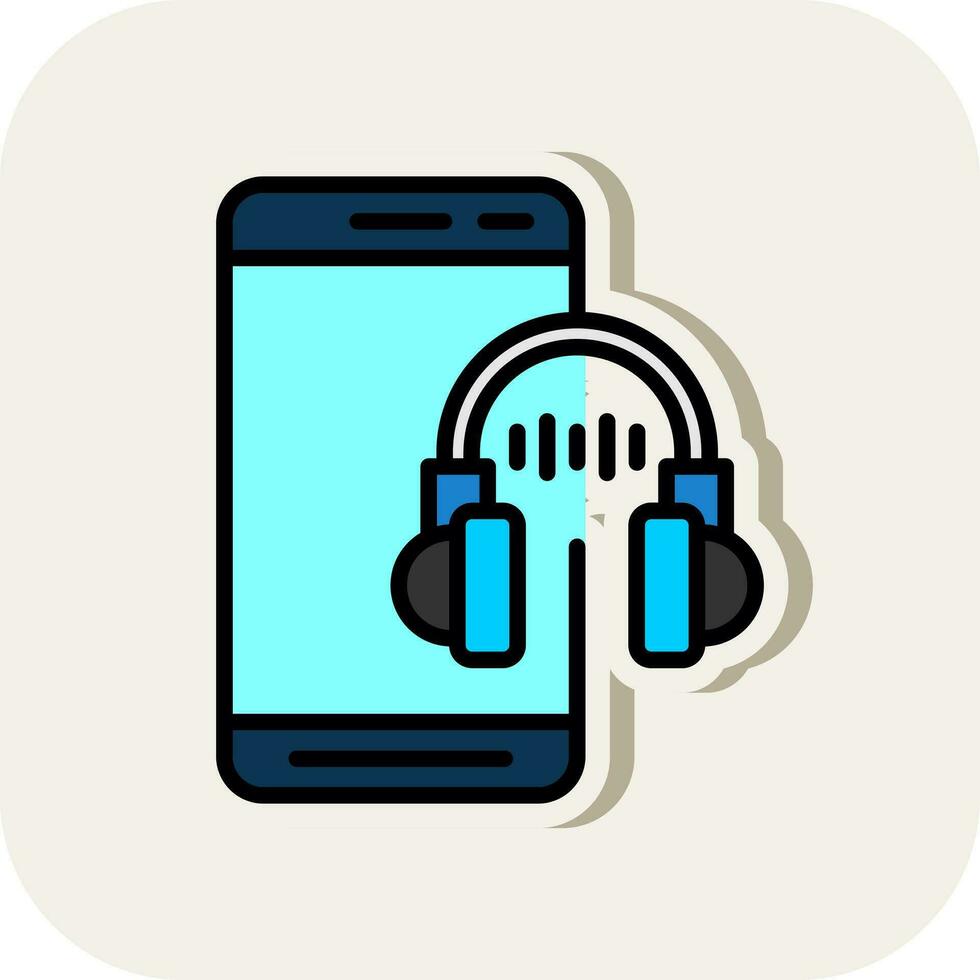 música aplicación vector icono diseño