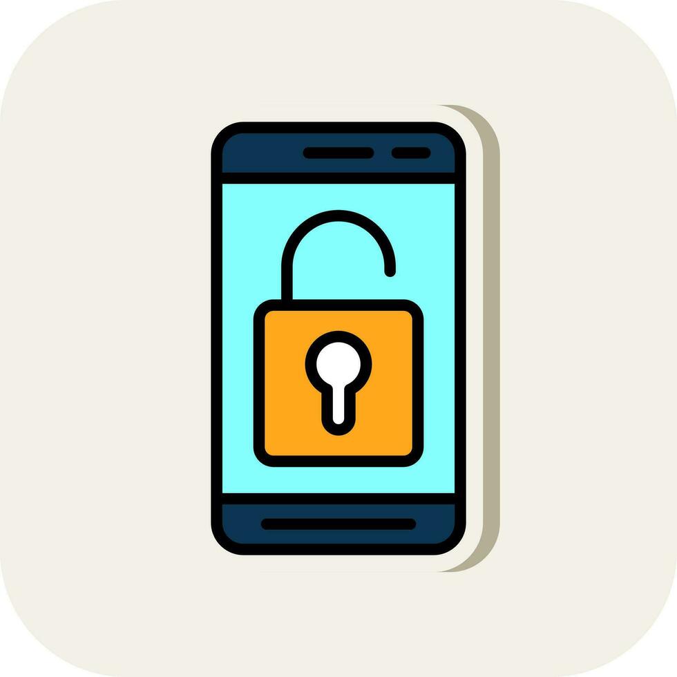 Mobile Unlock  Vector Icon Design