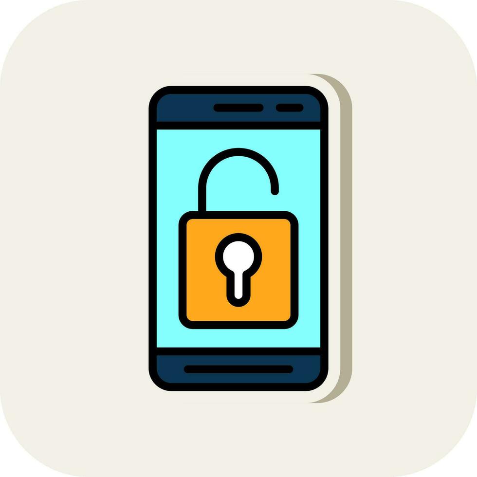 Mobile Unlock  Vector Icon Design