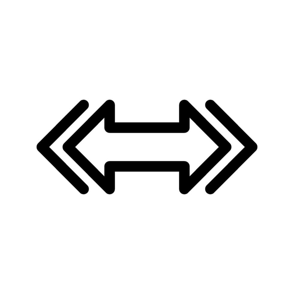 Move Horizontally Icon Vector Symbol Design Illustration