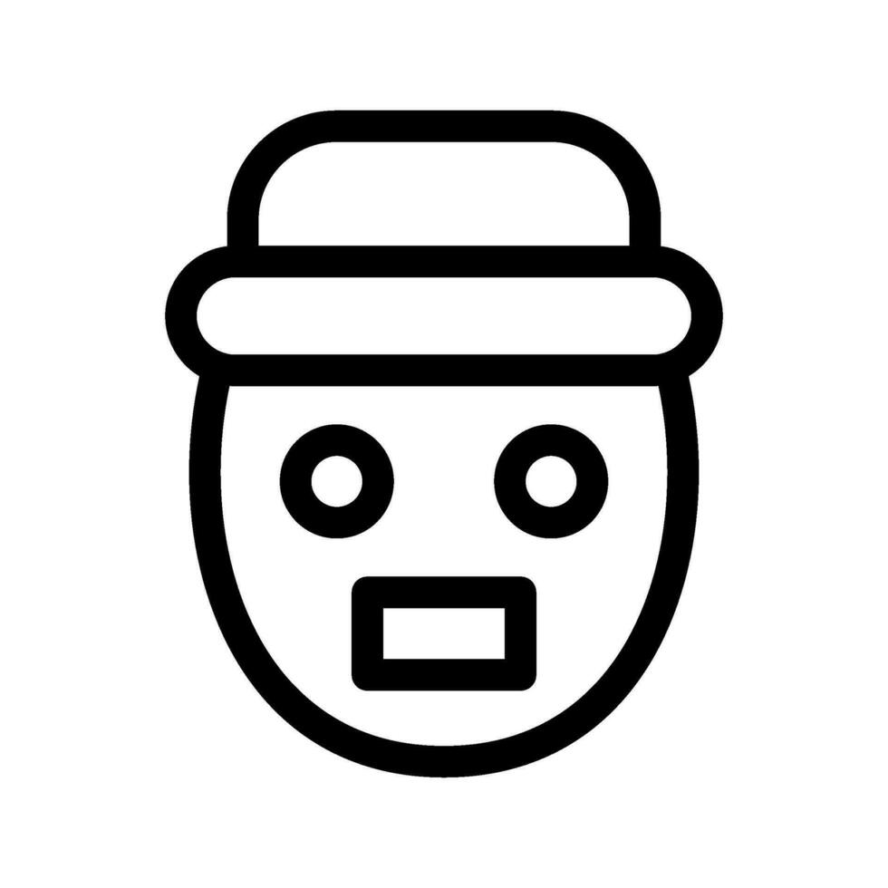 Snowman Face Icon Vector Symbol Design Illustration