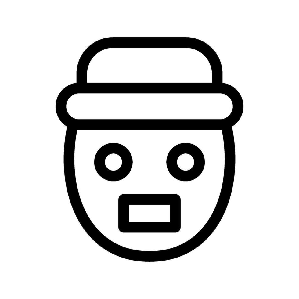 Snowman Face Icon Vector Symbol Design Illustration