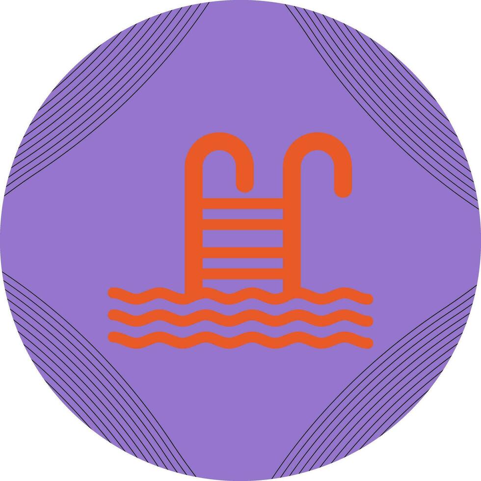 Water Stairs Vector Icon