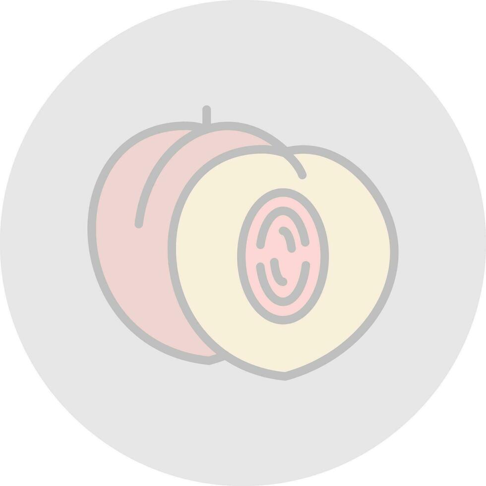 Nectarine Vector Icon Design
