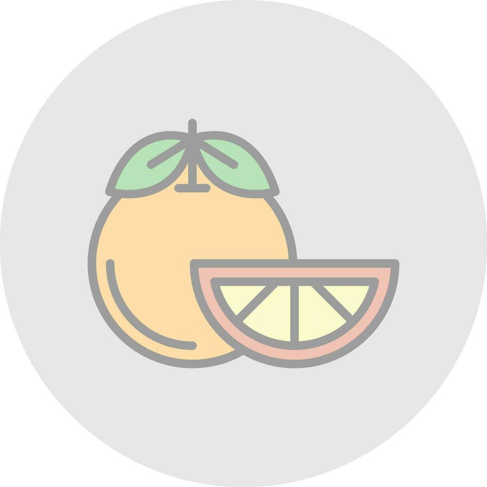 Tangerine Vector Icon Design
