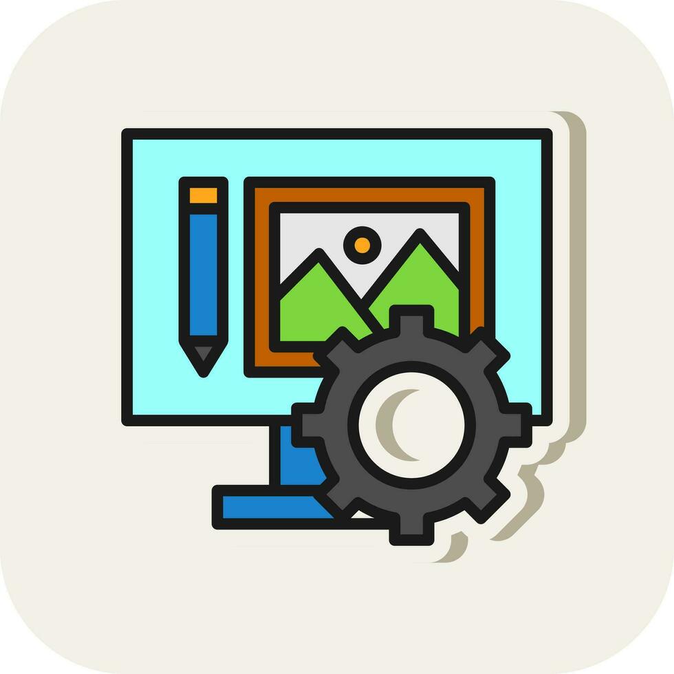 contenido administración vector icono diseño