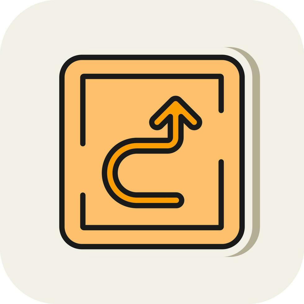 Zigzag Arrow Vector Icon Design