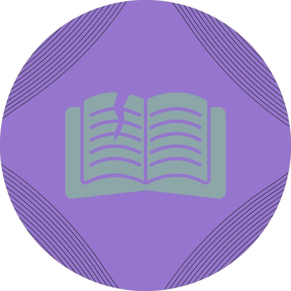 Teared Book Vector Icon