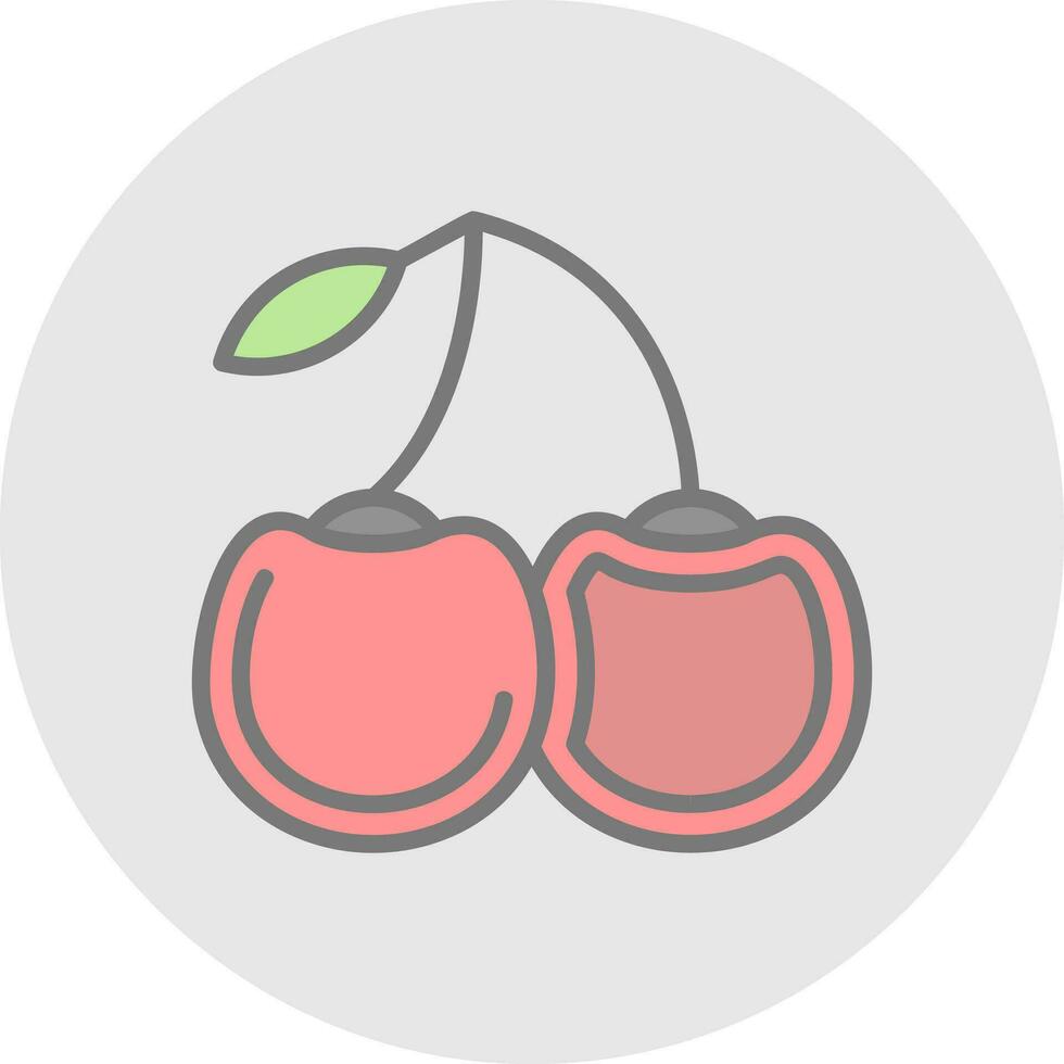 Cherries Vector Icon Design